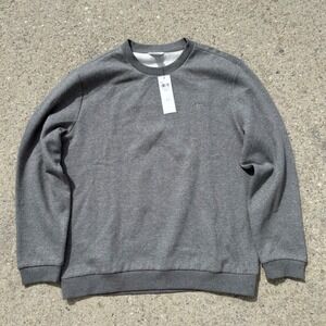 NWT Calvin Klein Mens Grey Heather Fleece Crewneck Sweatshirt - Large
